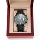 To My Hero Dad - I'll Always Be Your Little Girl - Engraved Black Chronograph Watch - ZILORRA