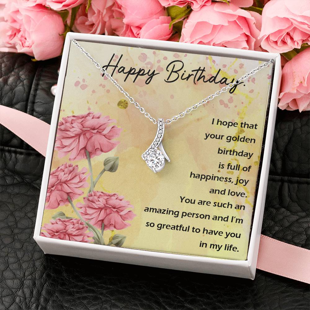 Birthday Gifts for Women - Alluring Beauty Necklace 14K White Gold - ZILORRA