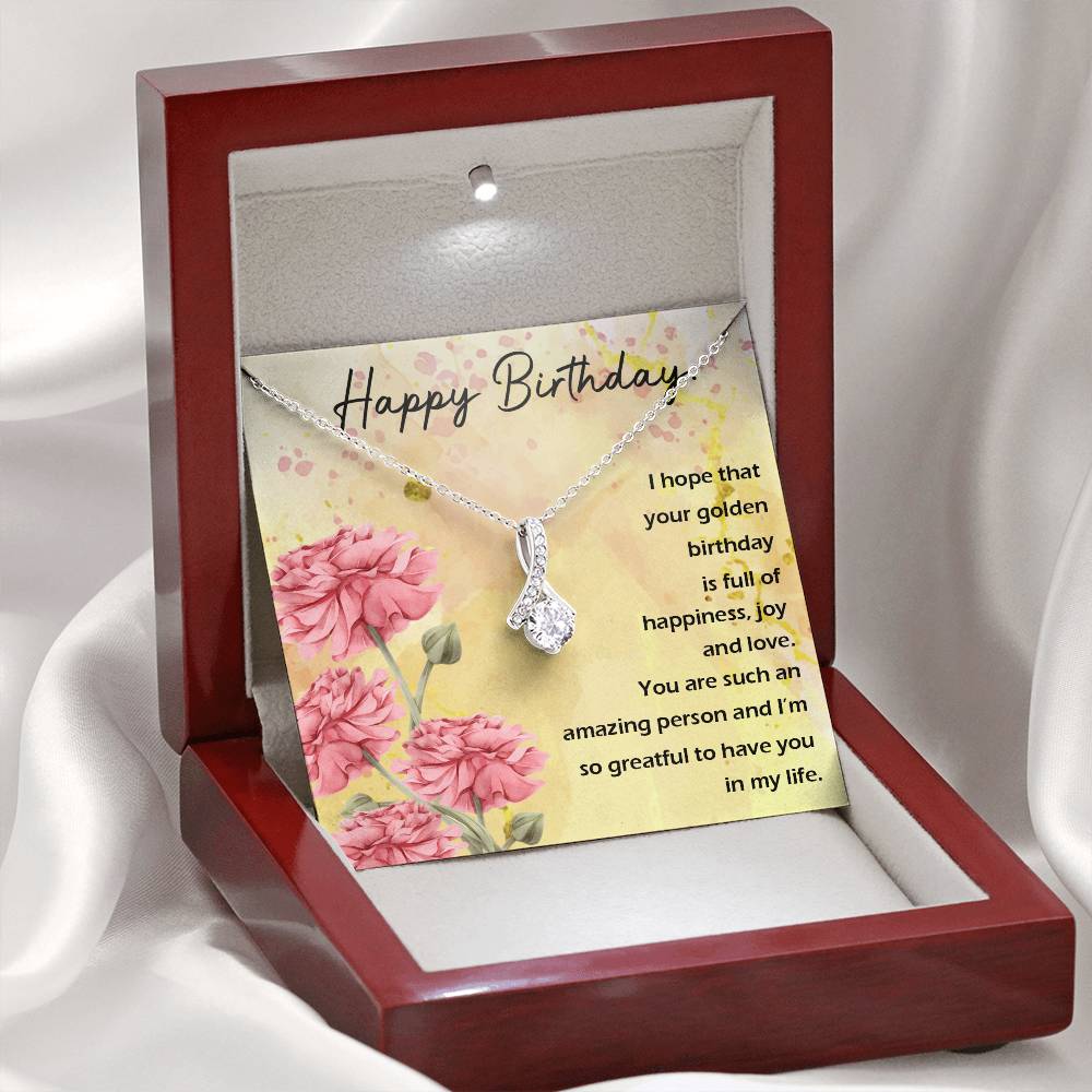 Birthday Gifts for Women - Alluring Beauty Necklace 14K White Gold - ZILORRA