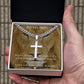 To My Son Cuban Link Chain with Artisan Cross Pendant - May Worries Never Dim your Light Message card with Gift Box - ZILORRA