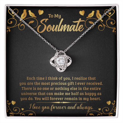 To My Soulmate Precious Gift - Love Knot Necklace - ZILORRA