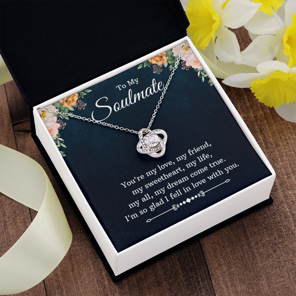 To My Soulmate Necklace - Love Knot Necklace - Dream Come True - ZILORRA