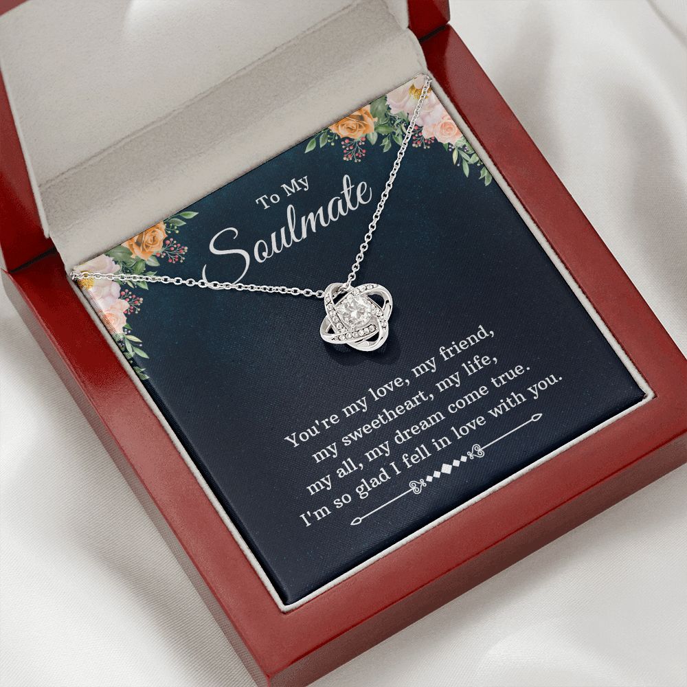 To My Soulmate Necklace - Love Knot Necklace - Dream Come True - ZILORRA