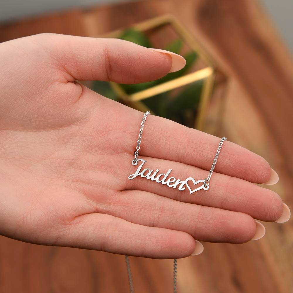 To My Fiance Promise Necklace - Custom Heart Name Necklace - ZILORRA