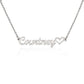 To My Wife From A Cute Loving Caring Husband - Custom Heart Name Necklace - ZILORRA