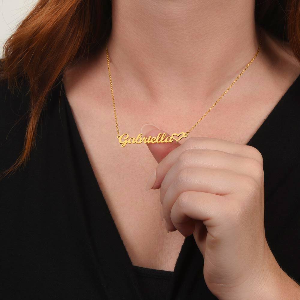 To My Gorgeous Girlfriend You Have Captured My Soul - Custom Heart Name Necklace - ZILORRA