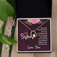 To My Sister You Are Strong And Capable - Forever Love Heart Pendant Necklace - ZILORRA
