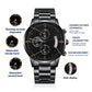 To My Son From Mom - Engraved Black Chronograph Watch - ZILORRA