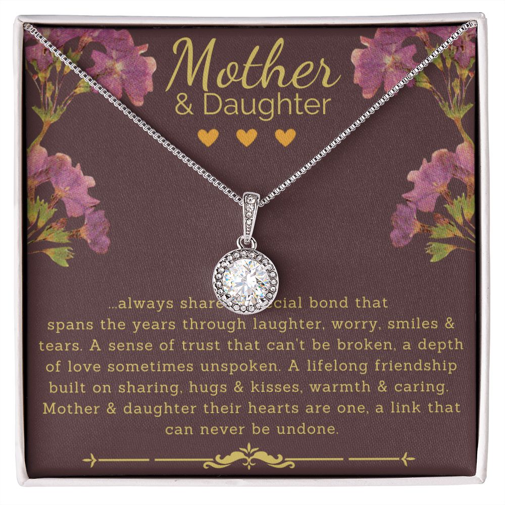 Mother and Daughter Necklace - Hearts As One - Eternal Hope Necklace - ZILORRA