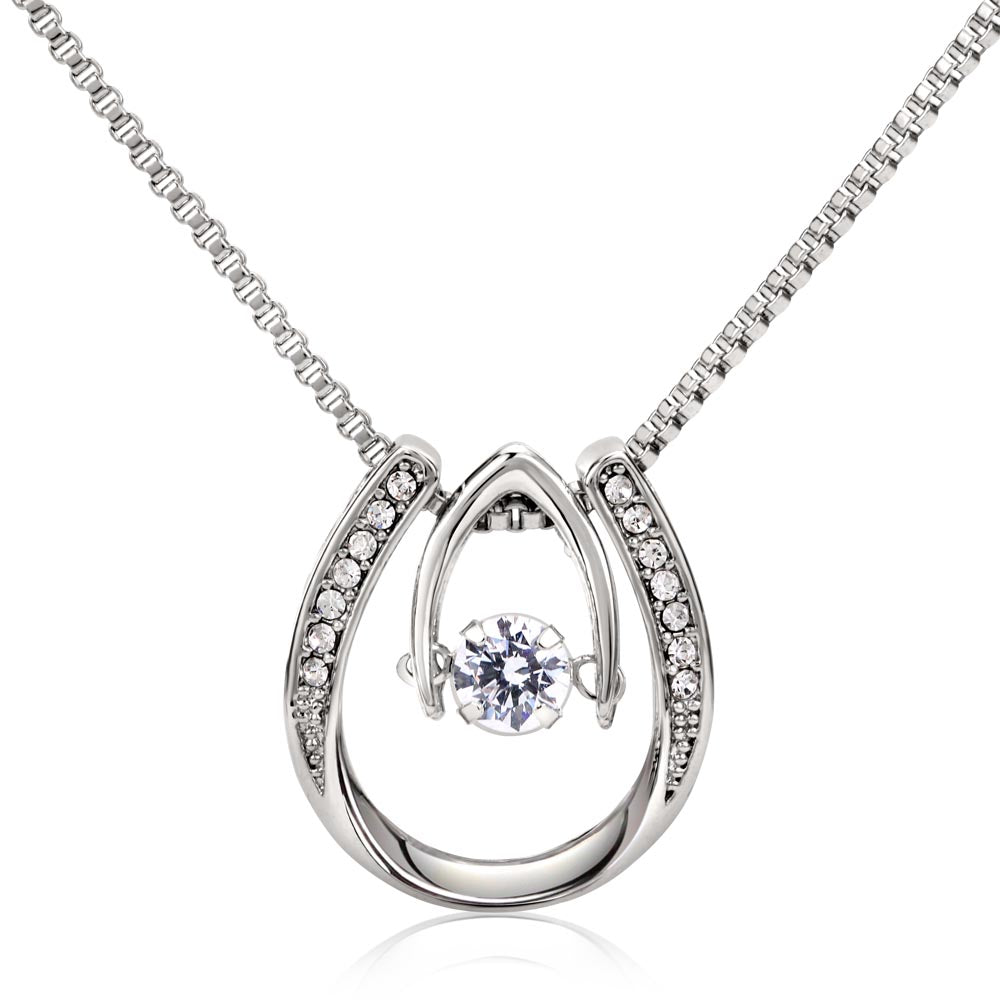 To My Stunning Wife Lucky Couple CZ Necklace - ZILORRA