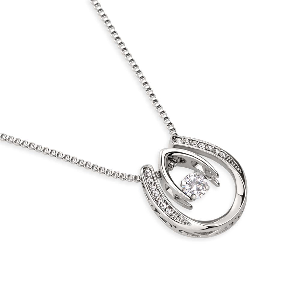 To My Soulmate Lucky Couple CZ Necklace - ZILORRA