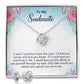 To My Soulmate One Wish Love Knot Necklace With Earrings 14K White Gold - ZILORRA