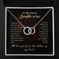 To My Sweet Daughter In Law - Interlocking Circle Perfect Pair Necklace - ZILORRA