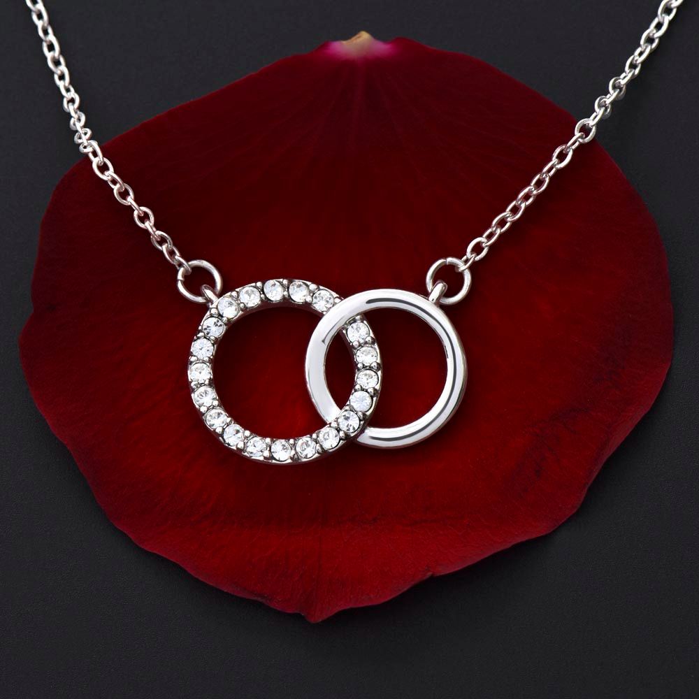Mother and Daughter Necklace - Hearts As One - Interlocking Circle Necklace - ZILORRA