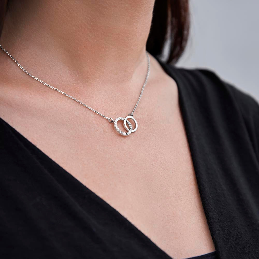 Mother and Daughter Necklace - Hearts As One - Interlocking Circle Necklace - ZILORRA