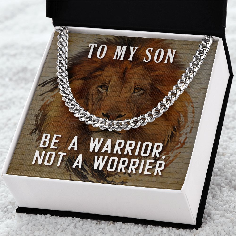 To My Son Be A Warrior - Adjustable Cuban Chain - ZILORRA