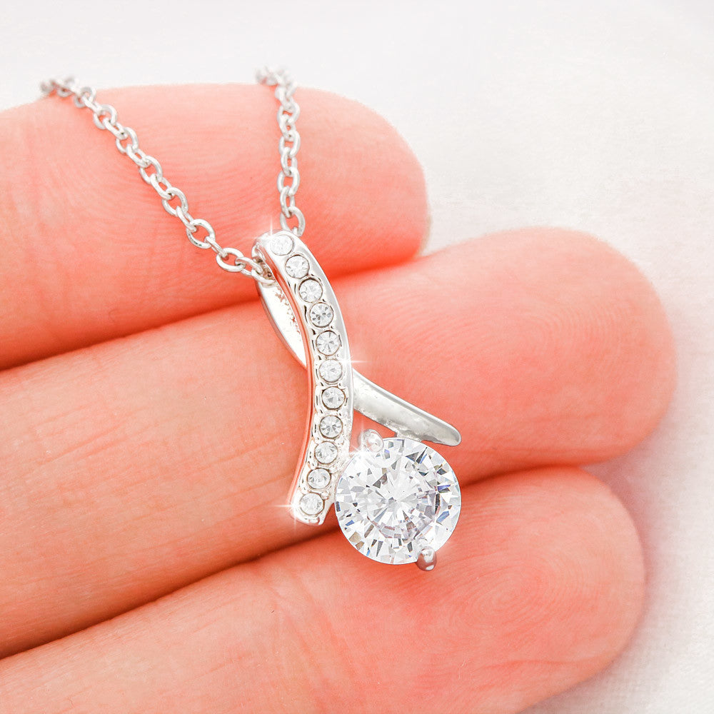 To My Future Wife Alluring Beauty CZ Pendant Necklace - ZILORRA