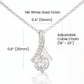 To My Granddaughter You'll Always Be My Baby Girl - Crystal Eye Pendant Necklace 14K White Gold 18K Yellow Gold - ZILORRA