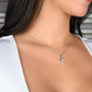 To My Beautiful Daughter If Ever There Is Tomorrow Crystal Eye Pendant Necklace 14K White Gold 18K Yellow Gold - ZILORRA