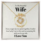 To My Beautiful Wife Lucky By My Side - Love Knot Necklace - ZILORRA