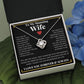 To My Stunning Wife Love Knot CZ Necklace - ZILORRA