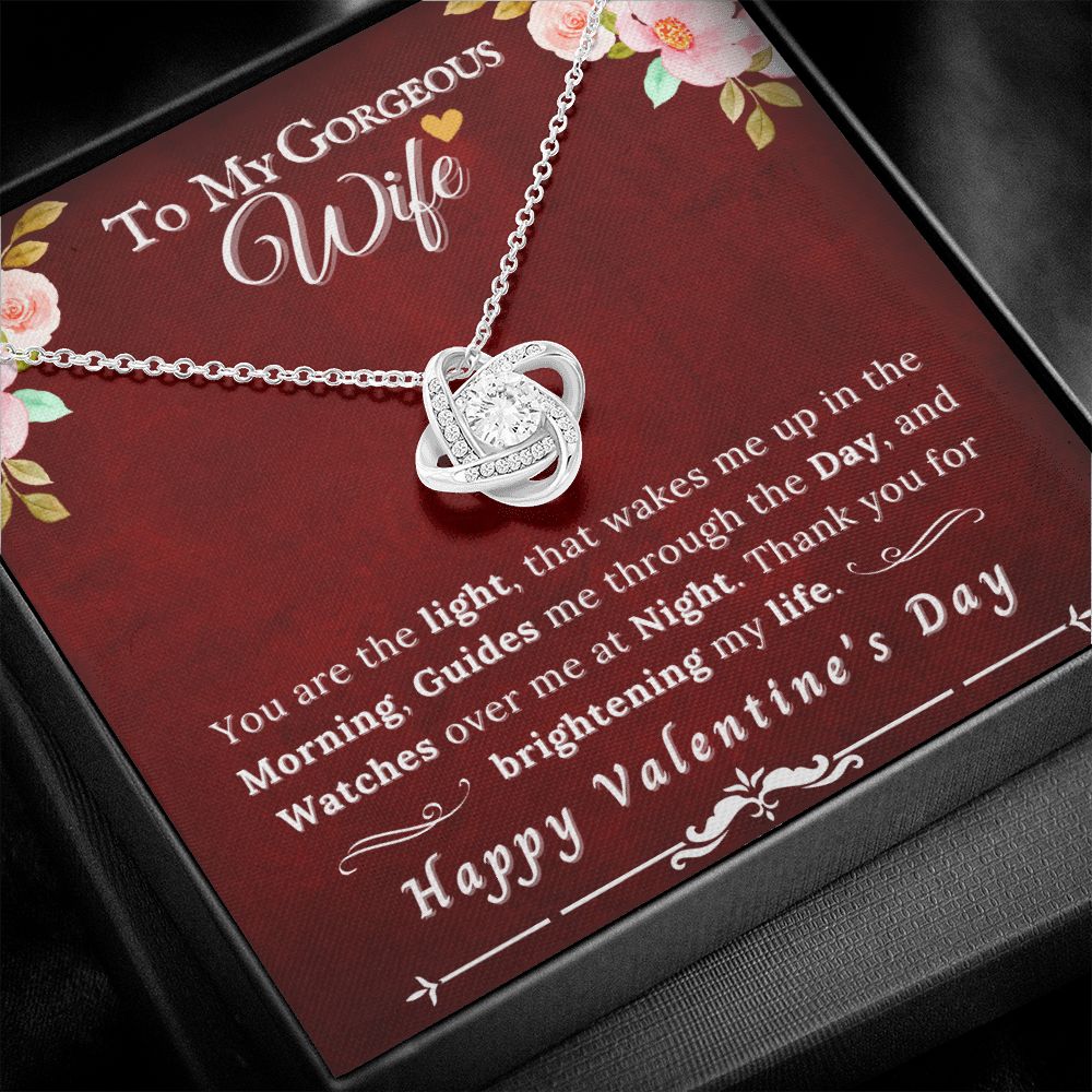 To My Gorgeous Wife - Love Knot Necklace RBF - ZILORRA