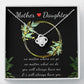 Mother Daughter Necklace: Love Knot Pendant Necklace Majestic Black Enclosure - ZILORRA