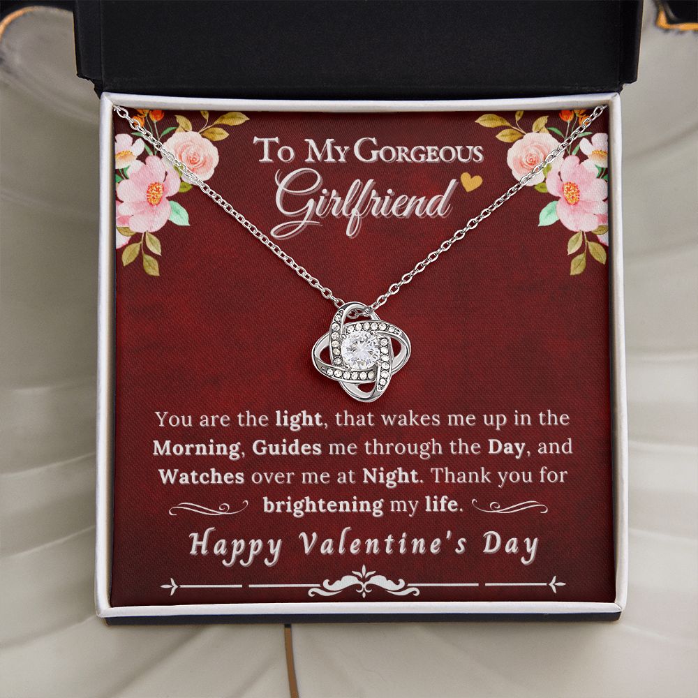 To My Gorgeous Girlfriend - Love Knot Necklace Valentine's Day Gift RBF - ZILORRA