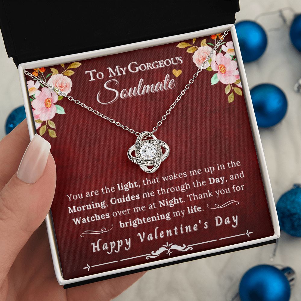 To My Gorgeous Soulmate - Love Knot Necklace Valentines Day Gift RBF - ZILORRA
