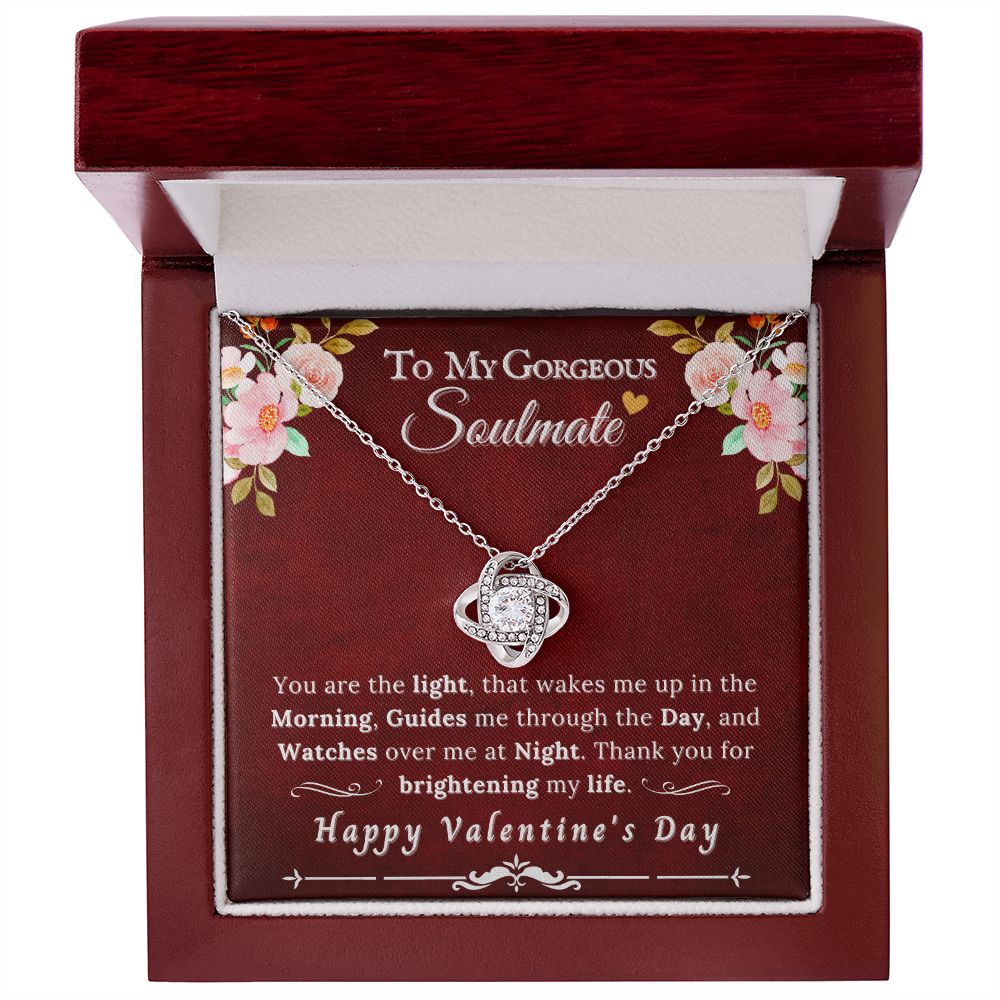 To My Gorgeous Soulmate - Love Knot Necklace Valentines Day Gift RBF - ZILORRA