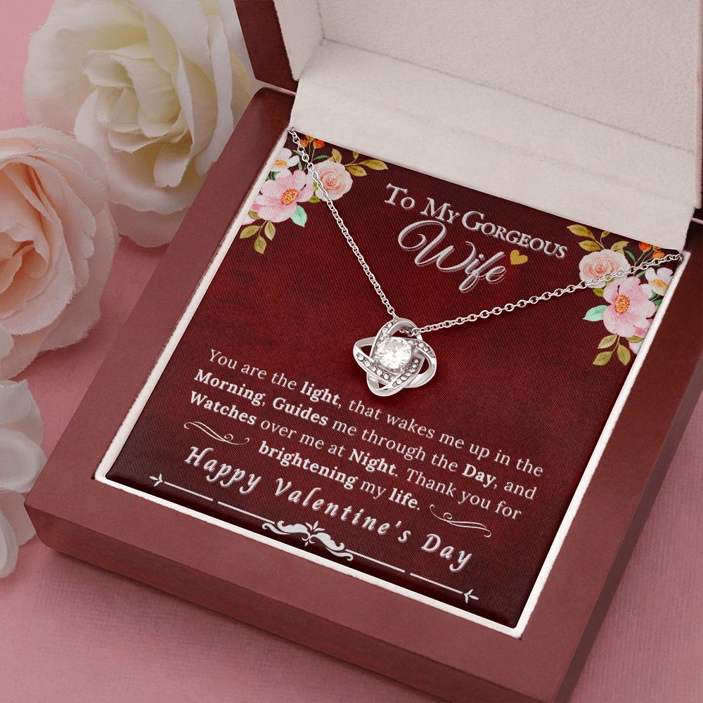 To My Gorgeous Wife - Love Knot Necklace RBF - ZILORRA