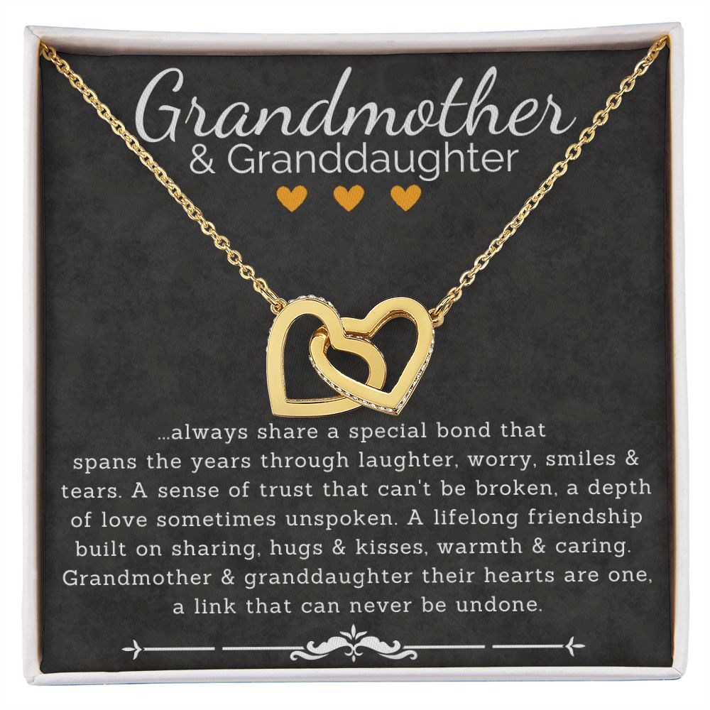 Grandmother & Granddaughter Interlocking Hearts Necklace - ZILORRA