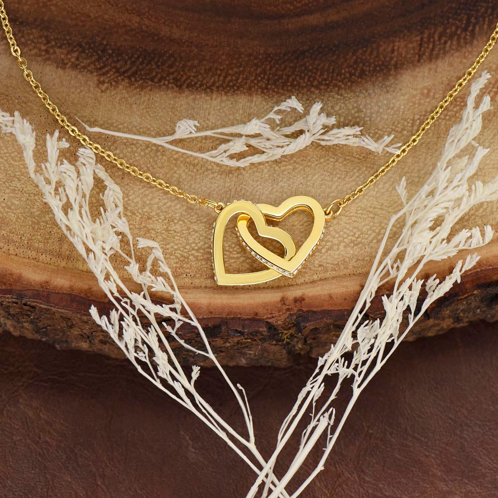 Mother and Daughter Necklace - Hearts As One - Interlocking Hearts Necklace - ZILORRA