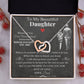 To My Beautiful Daughter From Dad - Interlocking Hearts Necklace - ZILORRA