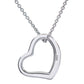 To My Granddaughter Heart Pendant Necklace 14K White Gold 18K Yellow Gold Sterling Silver - Christmas Gift - ZILORRA