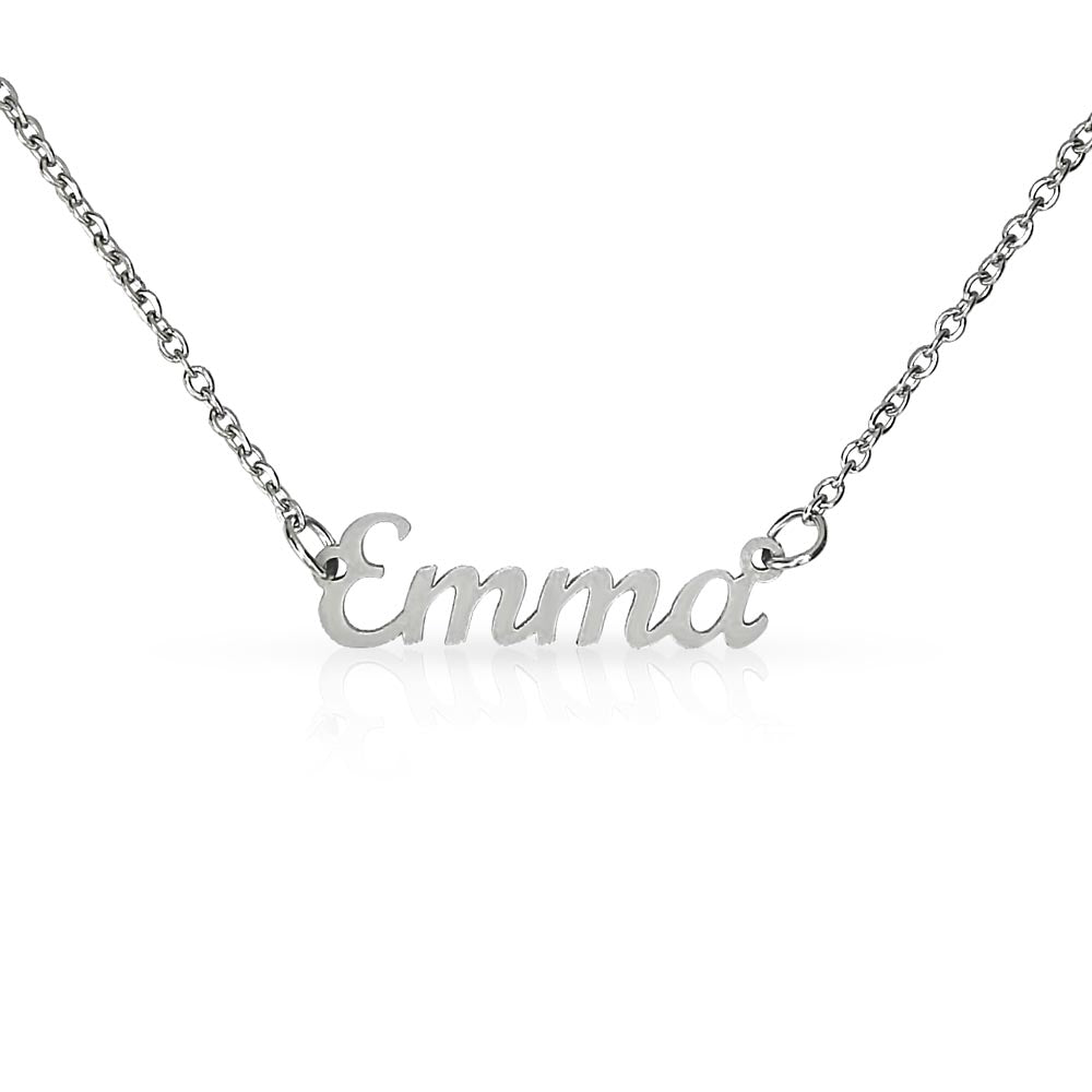 Personalized Name Necklace For Mom - Polished Stainless Steel Adjustable Length - ZILORRA