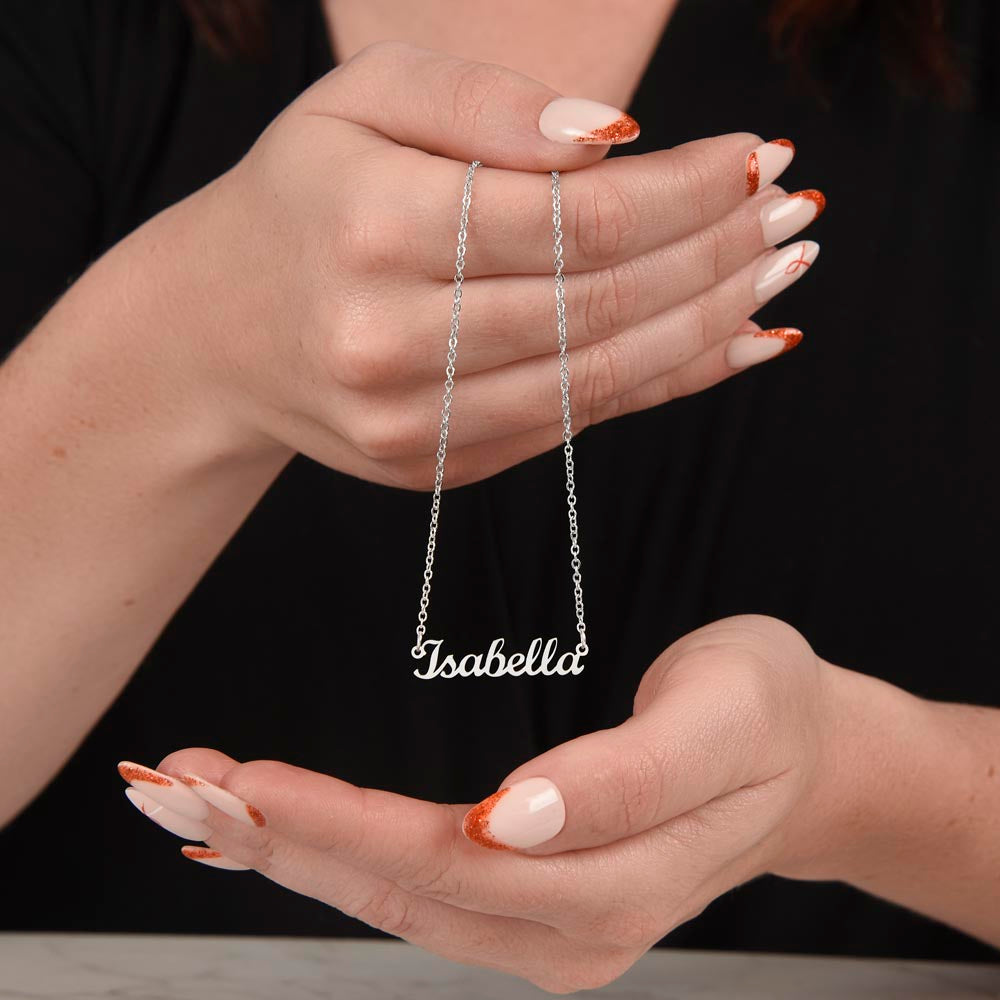 Personalized Name Necklace For Her - Polished Stainless Steel With Adjustable Length - ZILORRA