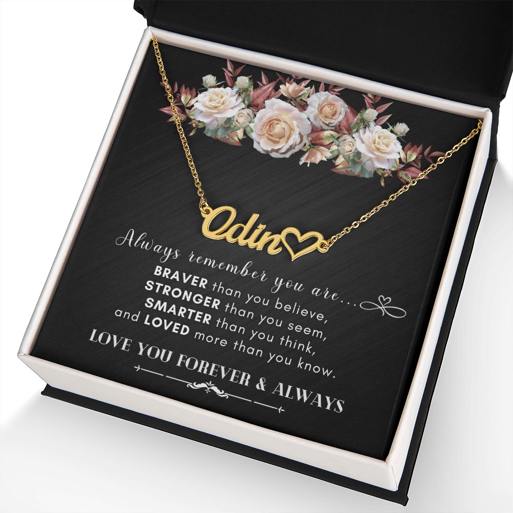 Custom Heart Name Necklace for Kids Girls Teens Women - Gift Box With Message Card - ZILORRA