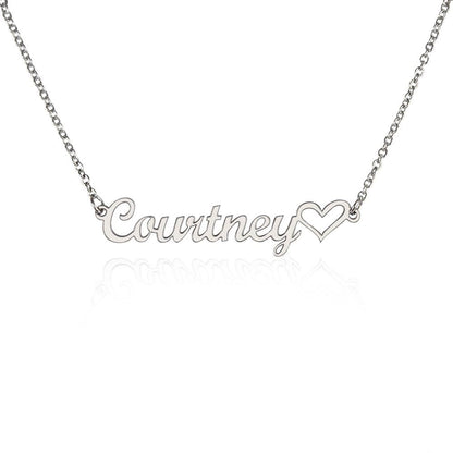Heart Name Necklace Personalized Gifts With 16-18 inch Adjustable Cable Chain - ZILORRA