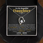 Daughter Gifts From Mom: Forever Love Necklace with Stripe Black Message Card Enclosure - ZILORRA