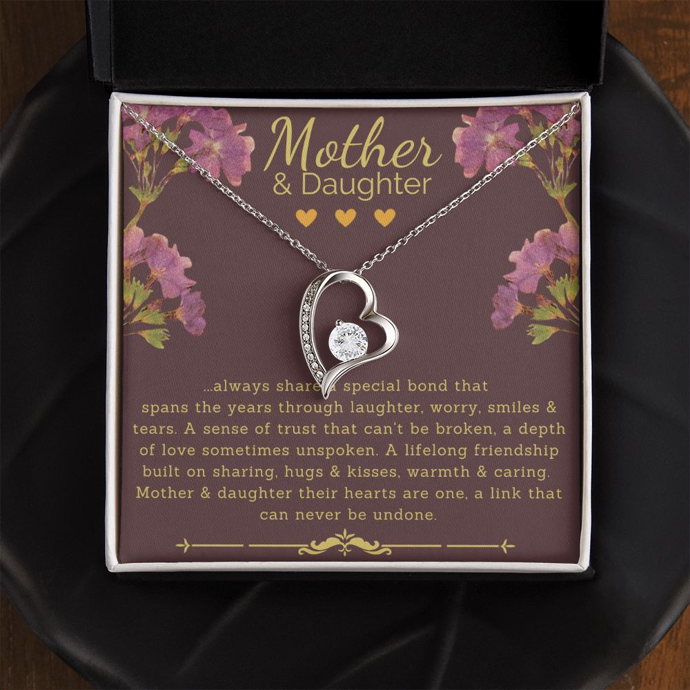 Mother and Daughter Necklace - Hearts As One - Forever Love Necklace - ZILORRA