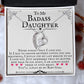 To My Badass Daughter You'll Always Be My Baby Girl Forever Love Necklace With Cubic Zirconia - ZILORRA