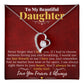 Daughter Gifts: Forever Love Necklace with Glowing Red Message Card Enclosure - ZILORRA