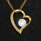 To My Granddaughter If Ever There Is Tomorrow Forever Love Heart Pendant Necklace - ZILORRA